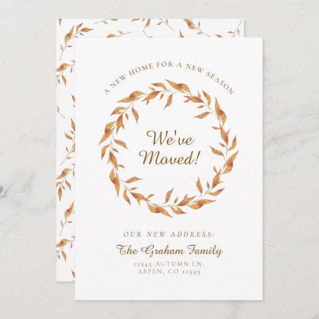 Flytta av Höst löv andedräkt (Fram/baksida)