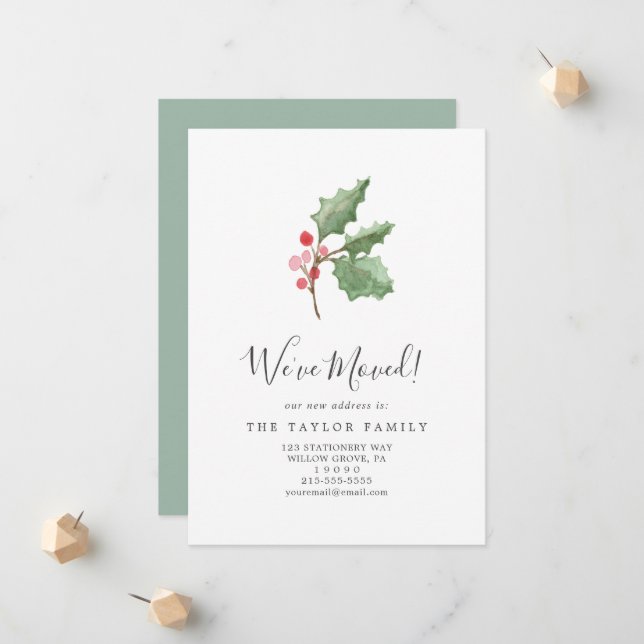 Flytta av julgranen Grey & Berry Vi har flyttat Meddelande (Fram/Back In Situ)