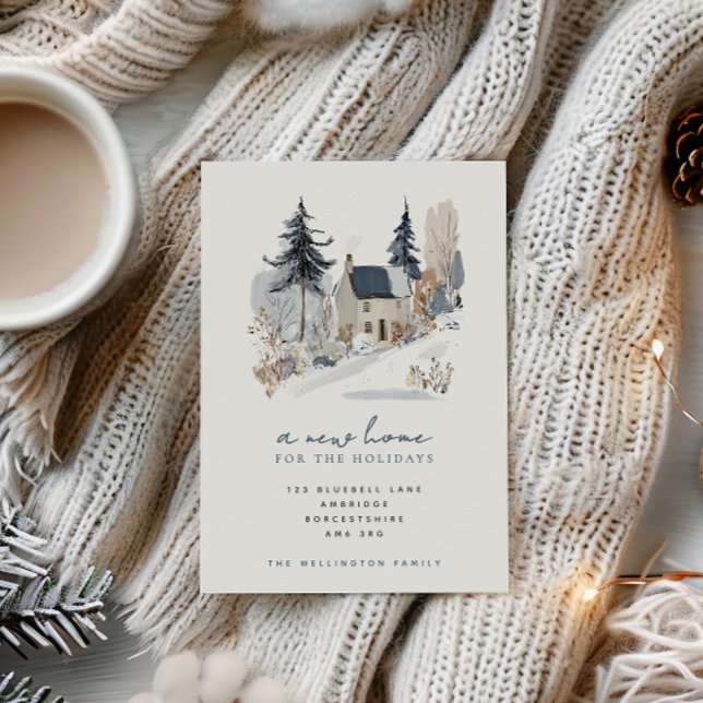 Flytta av meddelande om blå vinter-hus (Skapare uppladdad)