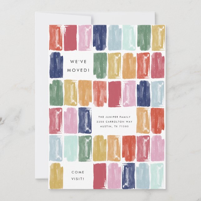 Flytta av meddelande om ljusmålad juveler inbjudningar (Framsida)