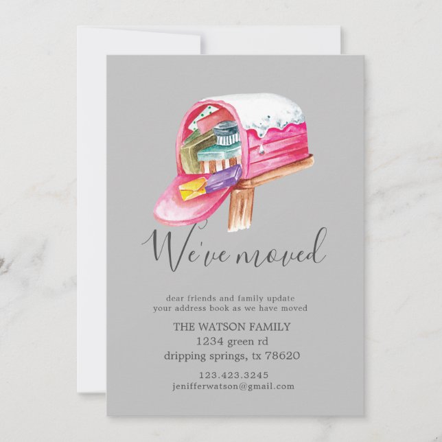 Flytta av meddelandekort för helgdag postlåda kort (Framsida)