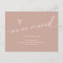 Flytta av minimal Rustic Heart-skript Vykort