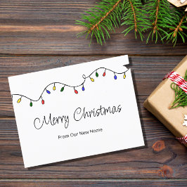 Flytta av ny för hemmabilt jultomte Ljus Meddelande Vykort