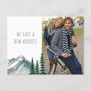 flytta av nya adress bergsskogar Gräs Photo Helg Vykort