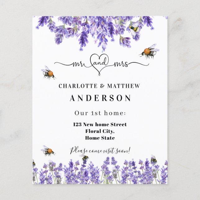 Flytta av nya adress-byteslenderbin flygblad (Framsidan)