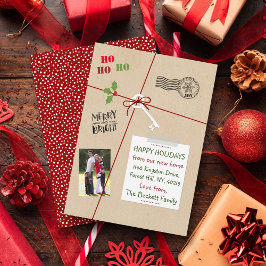 Flytta av nya Helgdag i hemmet under jul Julkort