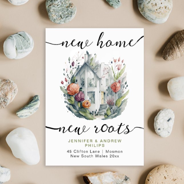 Flytta av returnerat nytt hemvattenfärgskalligrafi meddelande (Skapare uppladdad)