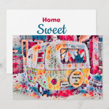 Flytta av släpvagnen i Cute Camper Retro Vintage r