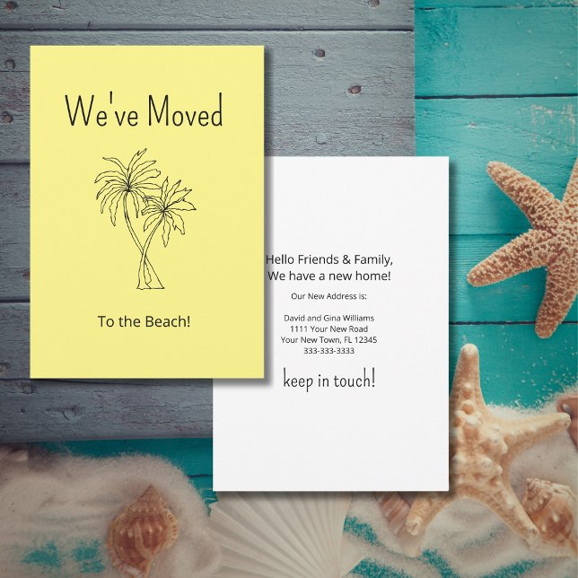 Flytta av Tropiska Beach Handflatan Träd Gult Meddelande (Skapare uppladdad)