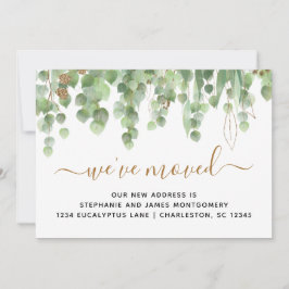 Flytta av vattenfärgen Eucalyptus Guld Glitter Foi Meddelande