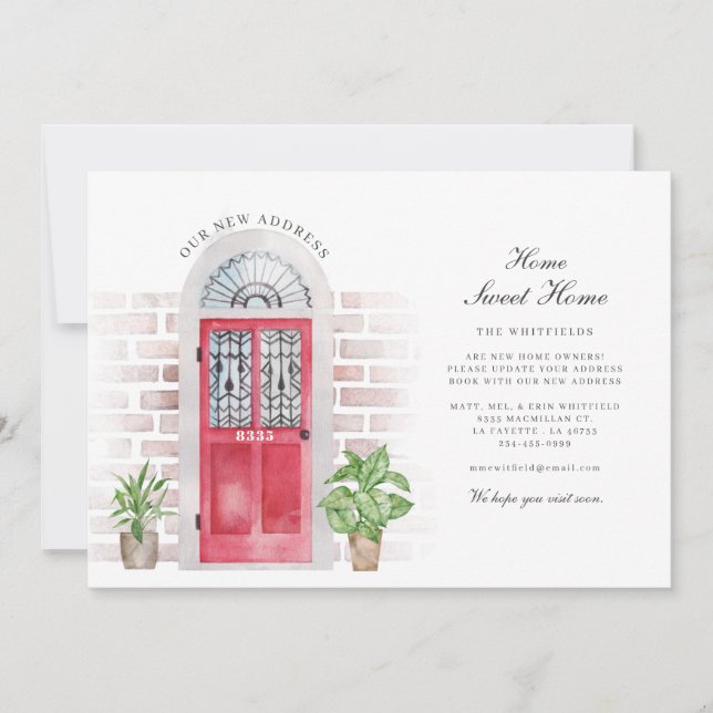 Flytta av vi har flyttat vattenfärgsframsida meddelande (Framsida)