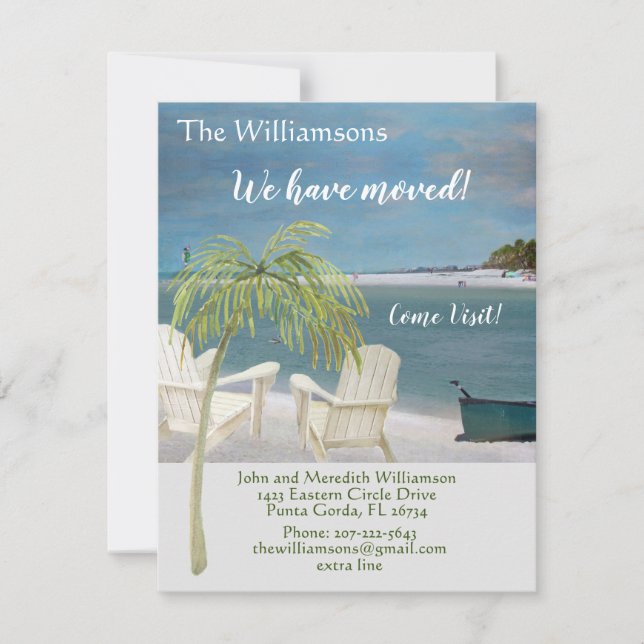 Flytta budget för vi har flyttat havsströ meddelande (Framsida)