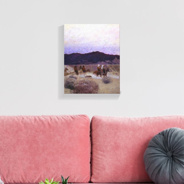 Flytta Camp av Newell Convers Wyeth Canvastryck (Insitu (Vardagsrum))