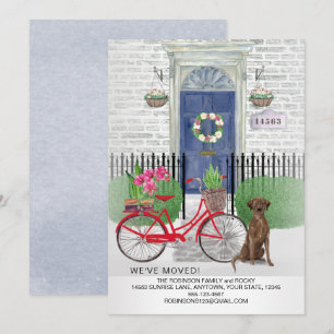 Flytta Chocolate Labrador Retriever Bicycle Door Meddelande