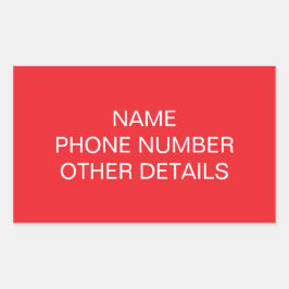 Flytta College Storage Box-etikett Rektangulärt Klistermärke