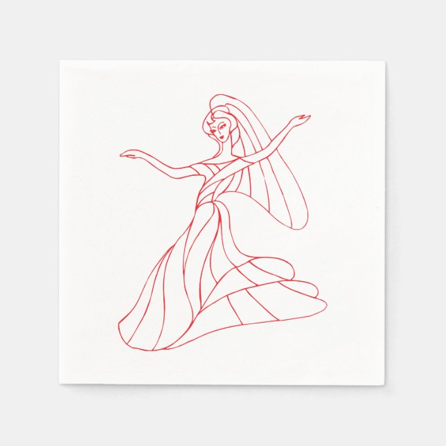 Flytta Danseuse Napkins Pappersservett (Framsidan)