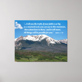 Flytta den bergsinspirerande arbetsytan canvastryck