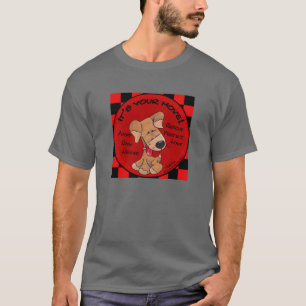 Flytta ditt kontrollkort till hund tee shirt