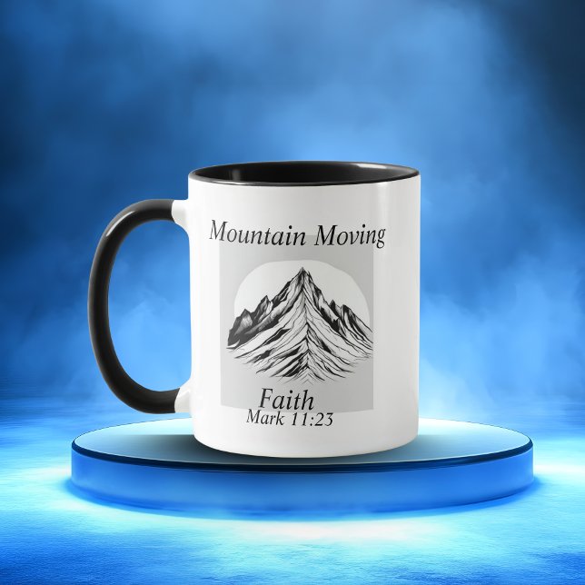 Flytta Faith Mark 11:23 Mugg (Mountain moving Faith.)