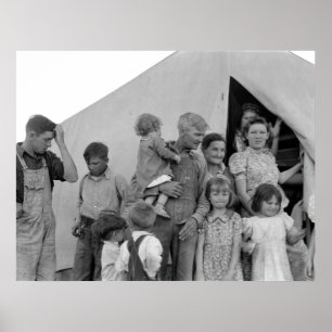 Flytta familj under ärtaskörd -- 1939 poster