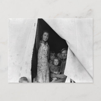 Flytta familj under ärtaskörd -- 1939 vykort