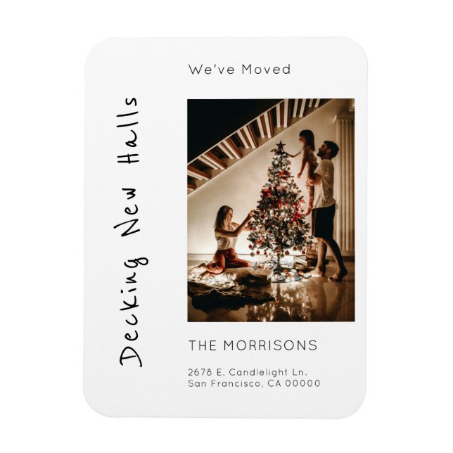 Flytta för julfoto i nya salar magnet (Vertikal)