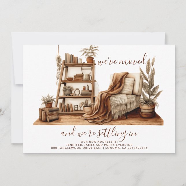 Flytta för Mysiga vattenfärgsrum Meddelande (Framsida)