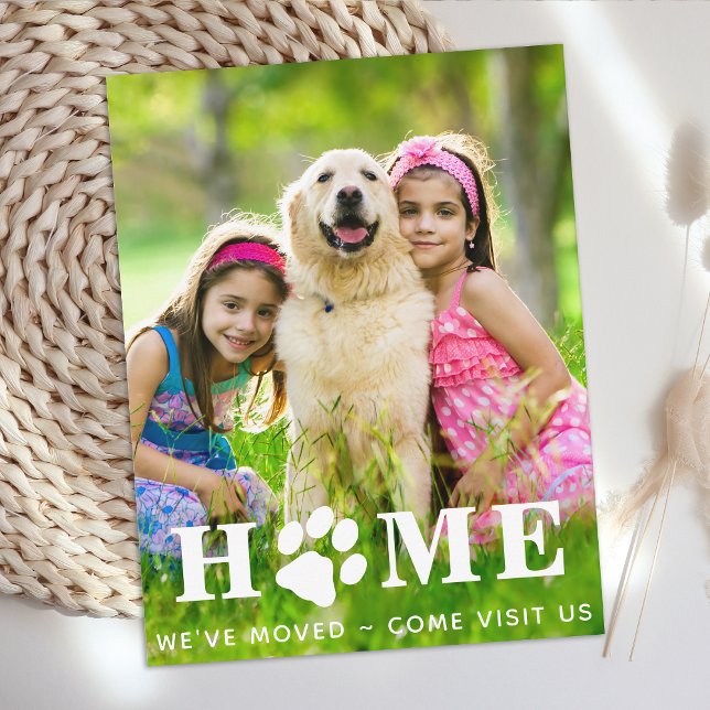 Flytta för Pet Photo Hund i hemfamiljen Vi har fly Meddelande (Skapare uppladdad)
