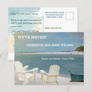 Flytta för vi har flyttat budgeterade perifera sto meddelande vykort