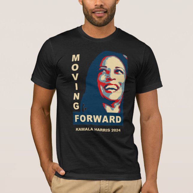 FLYTTA FORWARD Kamala Harris till president 2024 T Shirt (Framsida)