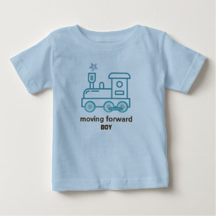 Flytta Framåt Baby Pojke T-Shirt Blå