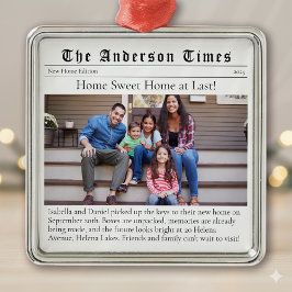 Flytta Hem Första julafton - nytt hus Julgransprydnad Metall