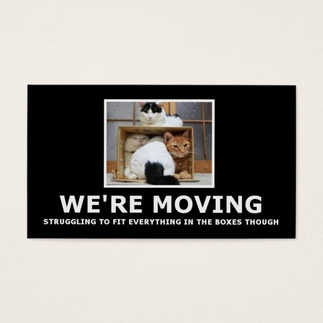 Flytta i ett underbart hus visitkort (Framsidan)