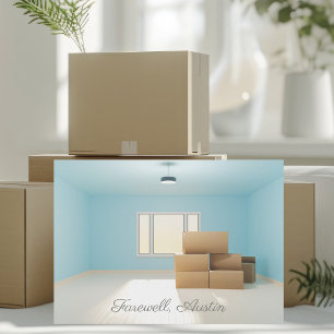 Flytta i Modern Farewell City New Home Adress Room Meddelande