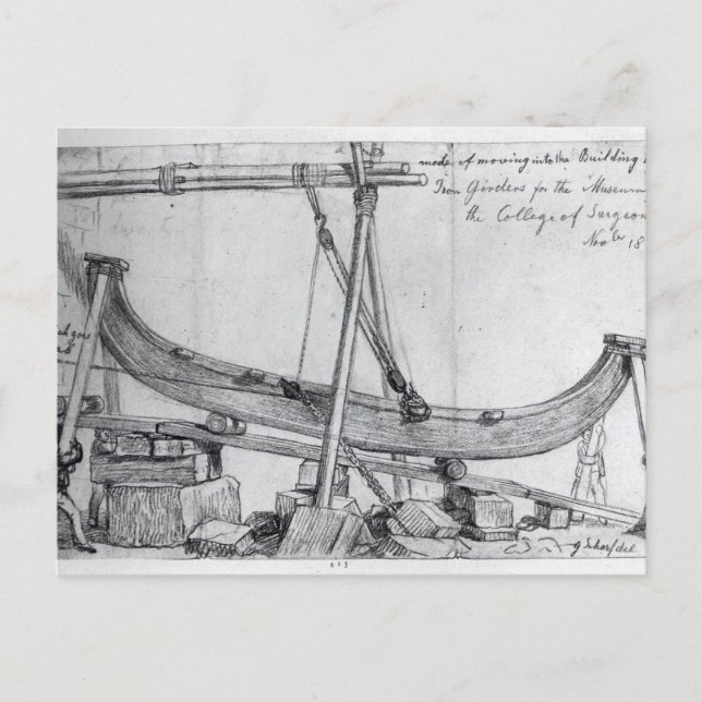 Flytta Järn Girders har byggt Hunterian Vykort (Framsida)