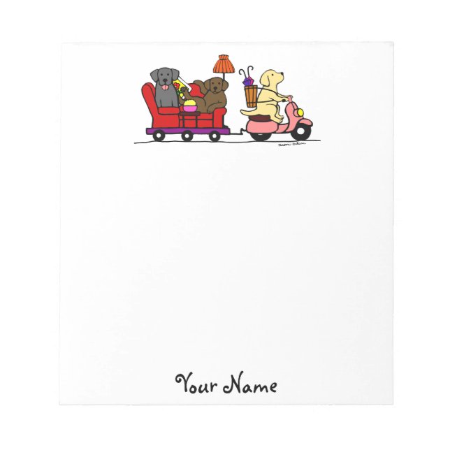 Flytta Labradors Anteckningsblock (Framsida)