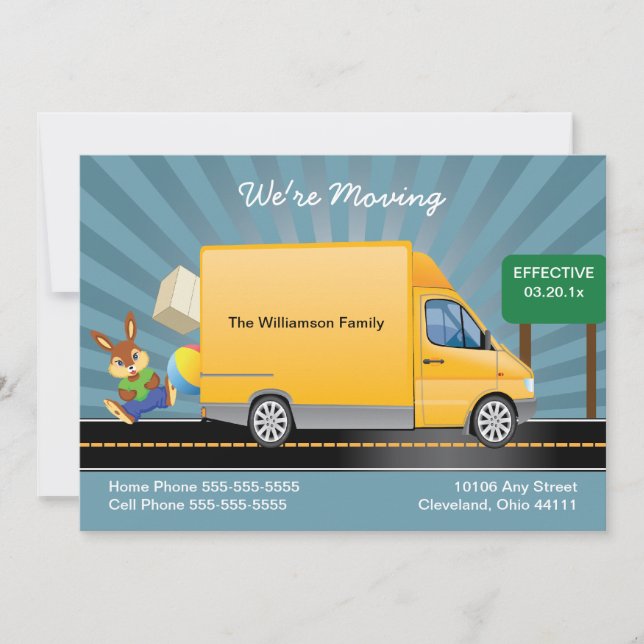 Flytta Lastbil Flytta Meddelande (Framsida)