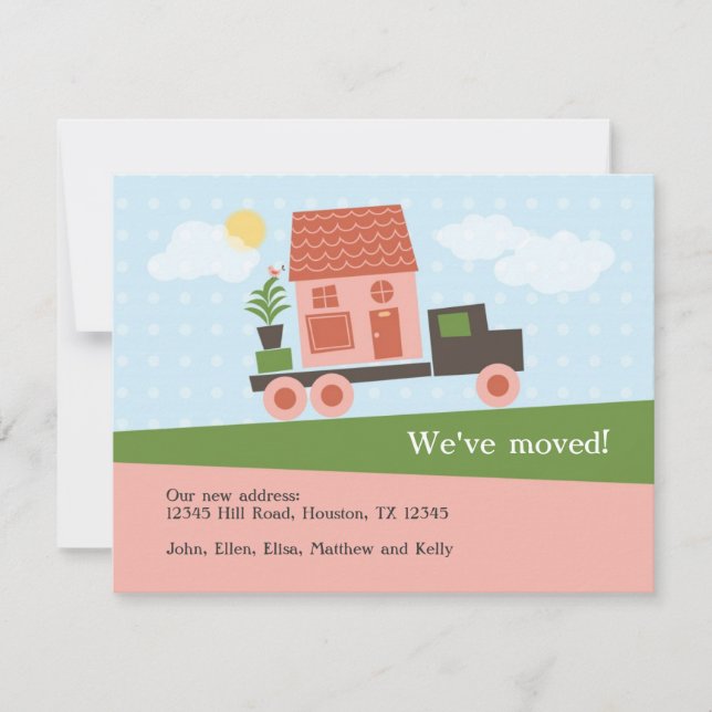 Flytta Lastbil Vi har Flyttat kort (Framsida)