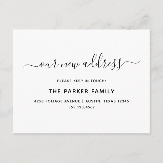 Flytta Meddelande | Enkel skript Vykort (Framsida)