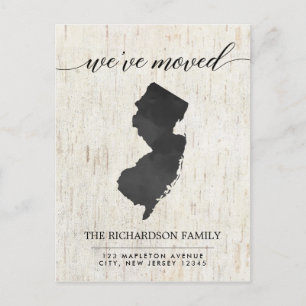 Flytta-meddelande, New jersey-stat Inbjudan Vykort