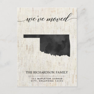 Flytta-meddelande, Oklahoma State Rustic Inbjudan Vykort