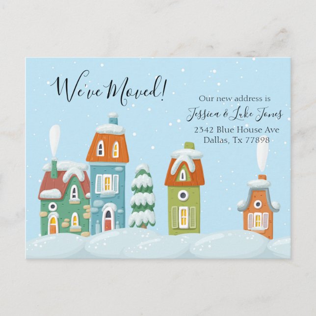 Flytta Meddelande om Helgdag Vi har flyttat jul (Framsida)