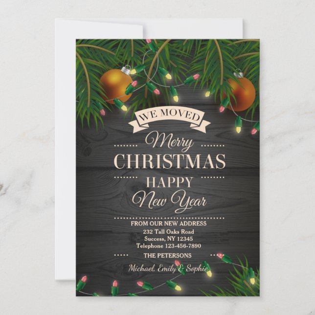 Flytta  Meddelande om julafton Ljus (Framsida)