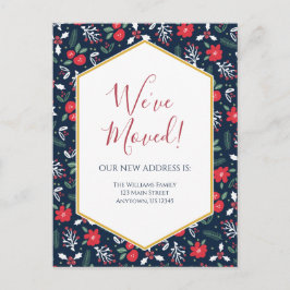 Flytta Meddelande om julhälsans Blommigtar vykort