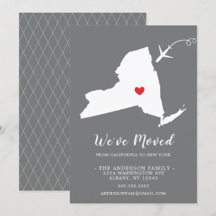 Flytta Meddelande State NEW YORK Inbjudningar
