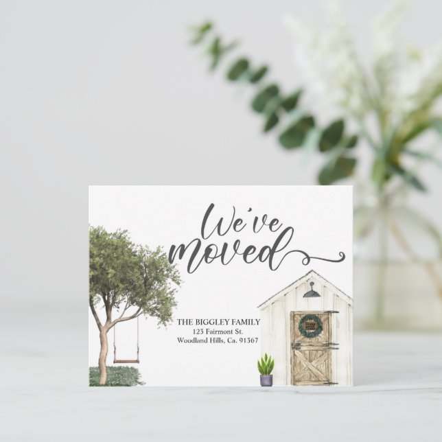 Flytta-meddelandekort,Adress-ändringskort  Meddelande Vykort (Stående Fram)