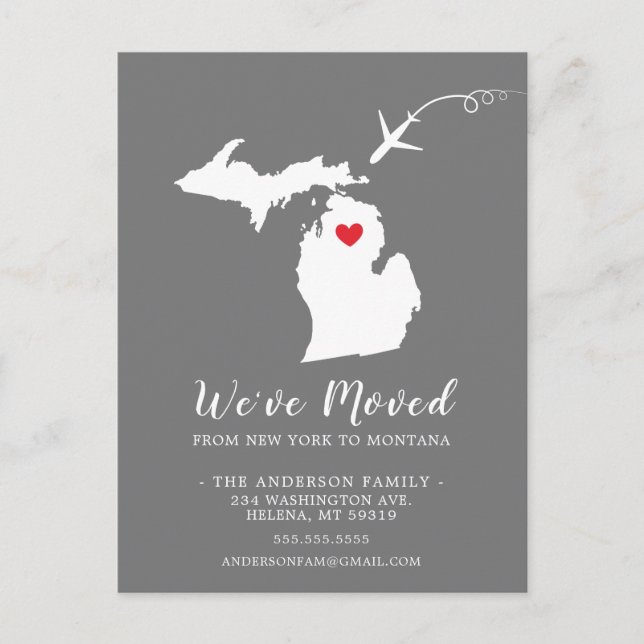 Flytta-meddelandestatus MONTANA-vykort Vykort (Framsida)