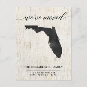 Flytta Notification, Florida state rustic Inbjudan Vykort