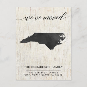 Flytta Notification, North Carolina State rustic Inbjudan Vykort
