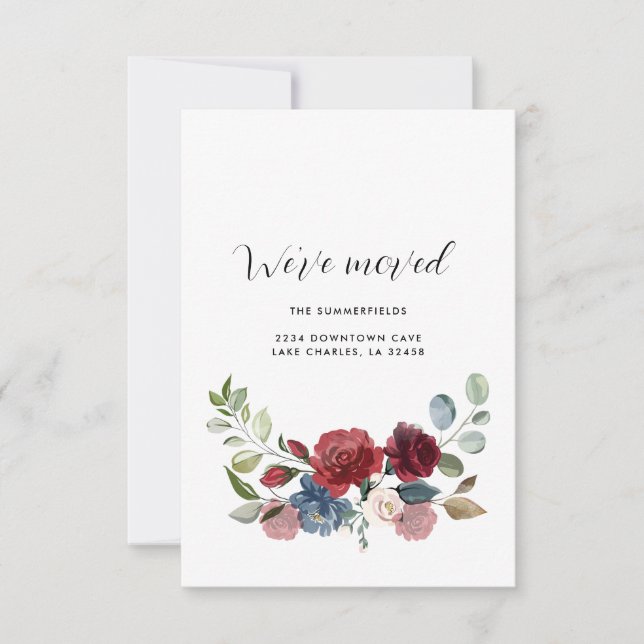 Flytta om ändringsmeddelande för blommigt Adress (Framsida)